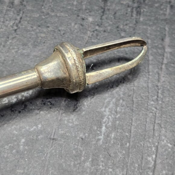 Vintage Silver Mechanical Sugar or Ice Tongs Blue Enamel Button Accents HS259 - Picture 6 of 7